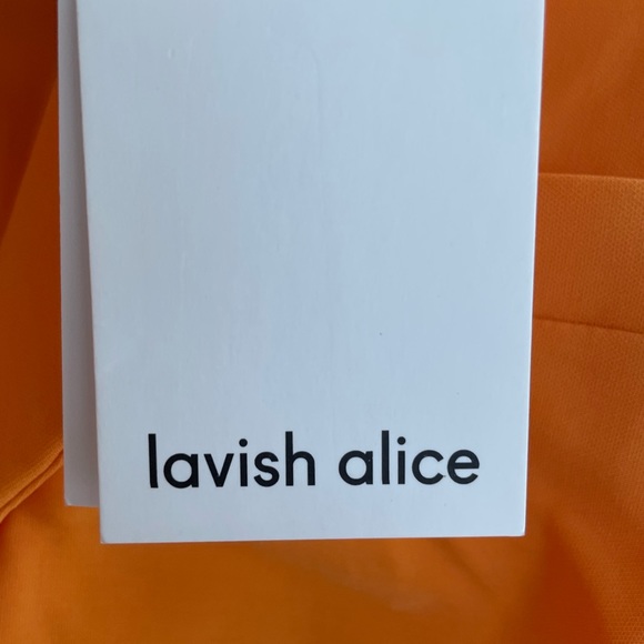 Lavish Alice Plus wrap blazer dress in orange - Picture 4 of 4